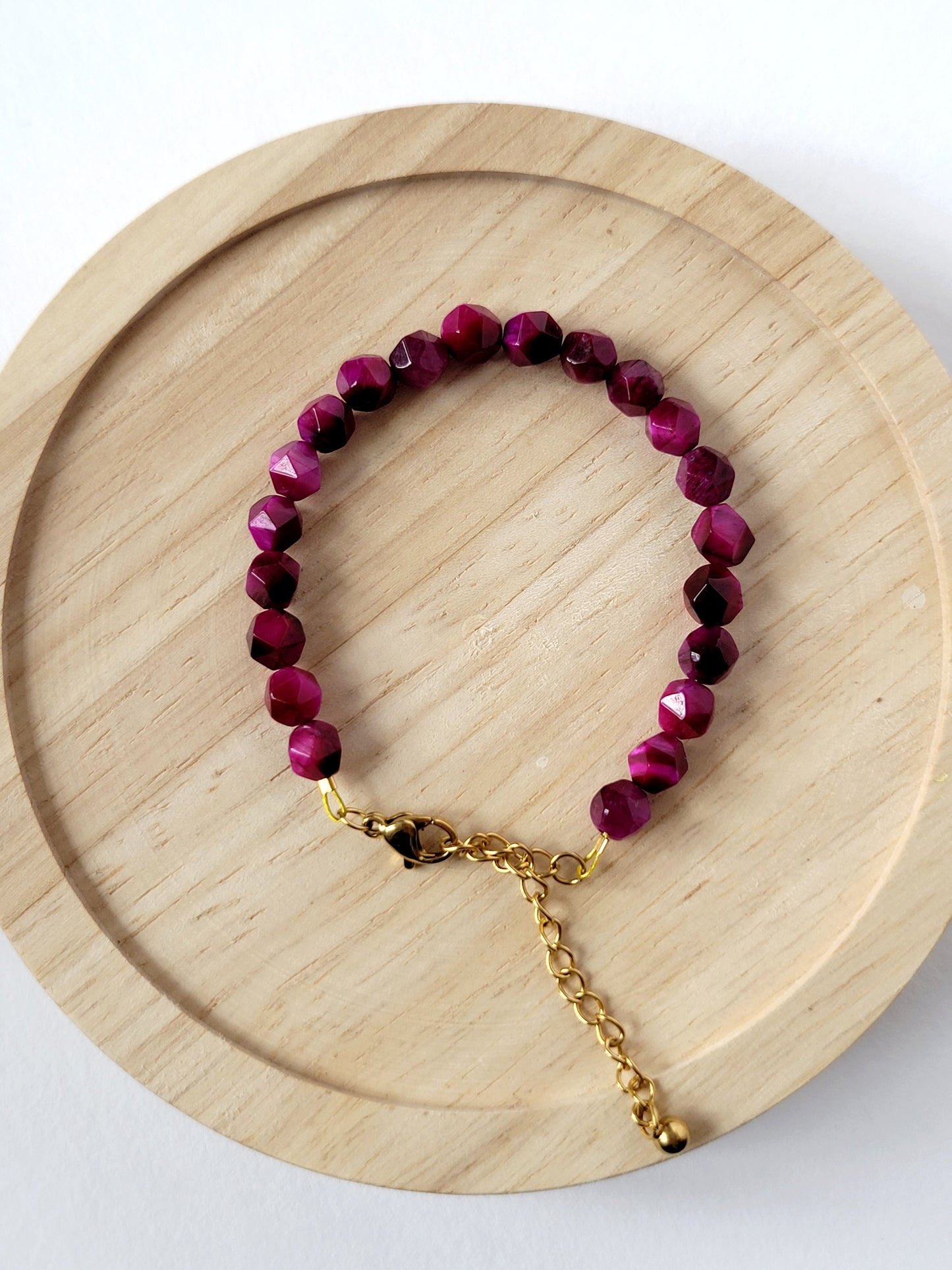 PINK TIGER EYE BRACELET