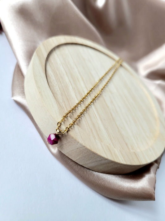 PINK TIGER EYE NECKLACE